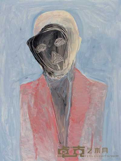 俞洁 2004年作 面具 100×75cm